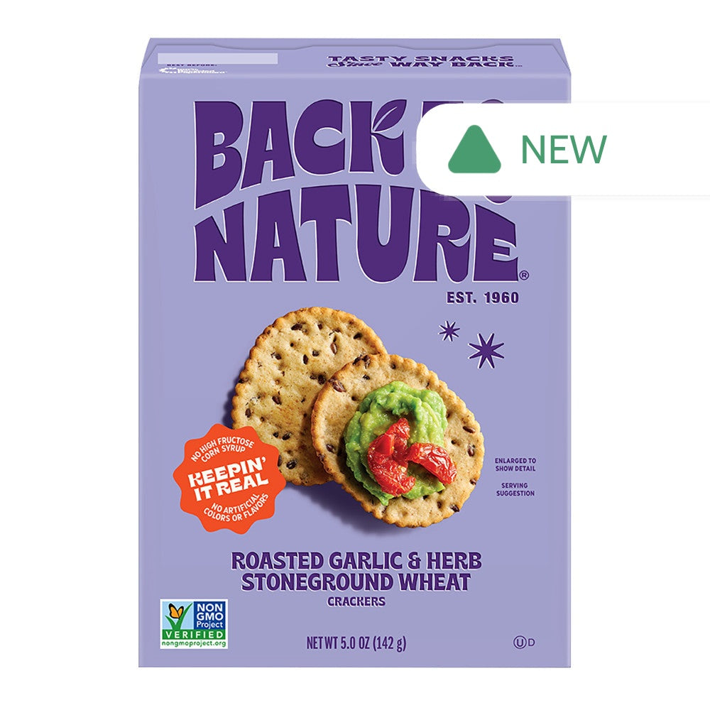 Wholesale Back To Nature Roasted Garlic & Herb Crackers 5 Oz Box- Bulk
