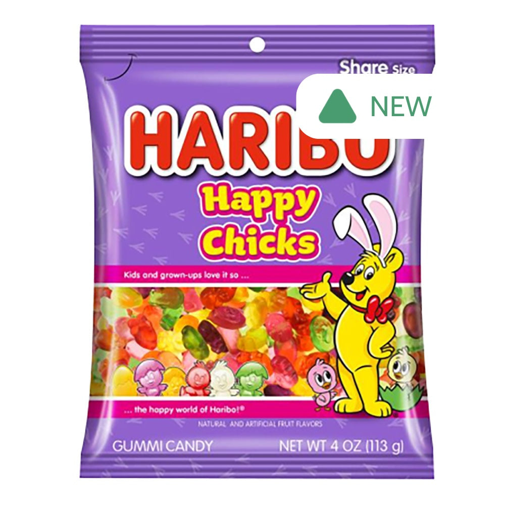 Wholesale Haribo Happy Chicks 4 Oz Peg Bag- Bulk