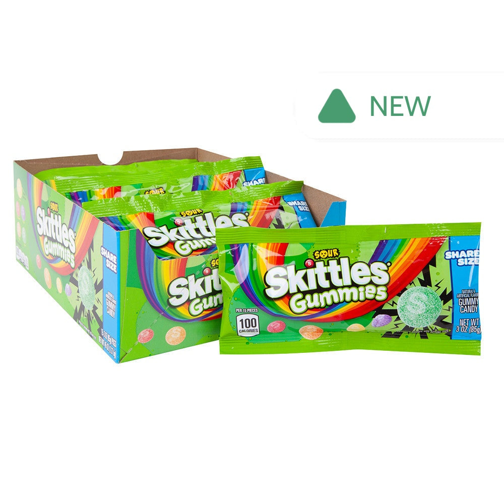 Wholesale Skittles Sour Gummies Share Size 3 Oz Bag- Bulk