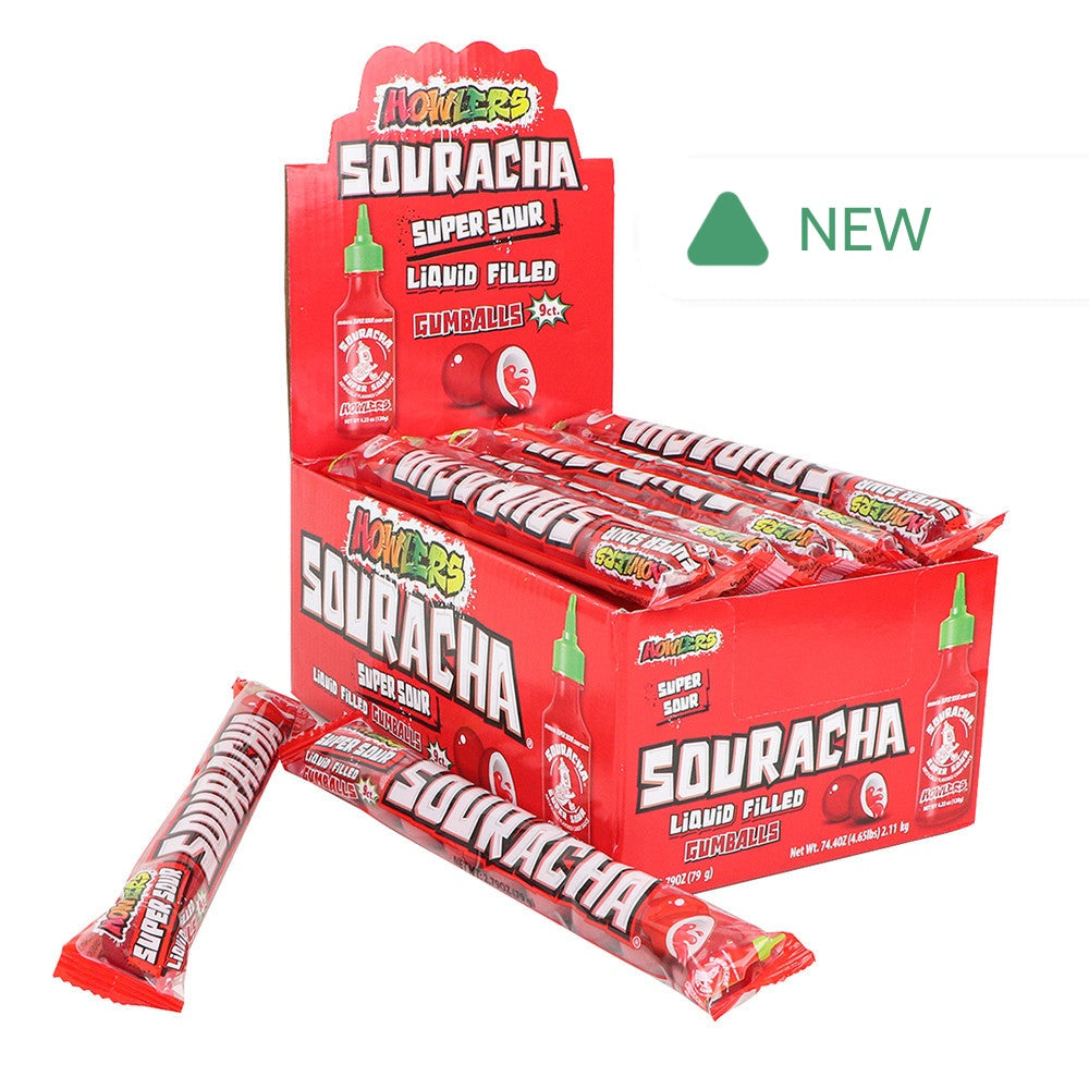 Wholesale Howlers Souracha Sour Filled Gumballs 2.79 Oz- Bulk
