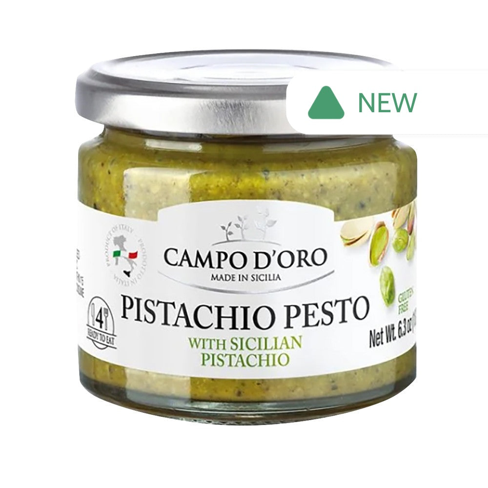 Wholesale Campo D'Oro Pistachio Pesto With Sicilian Pistachio 6.35 Oz Jar- Bulk