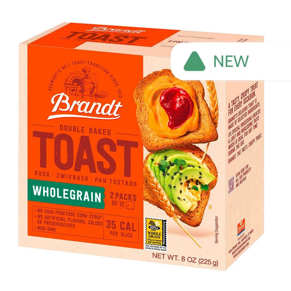 Wholesale Brandt Zwieback Whole Grain Double Baked Toast 8 Oz Box- Bulk