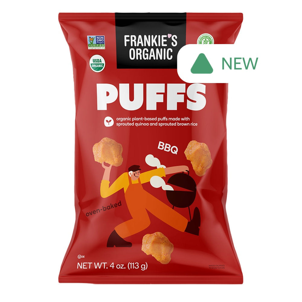 Wholesale Frankie'S Organic Bbq Puffs 4 Oz Bag- Bulk
