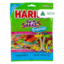Wholesale Haribo Tropical Twin Snakes 4 Oz Peg Bag- Bulk