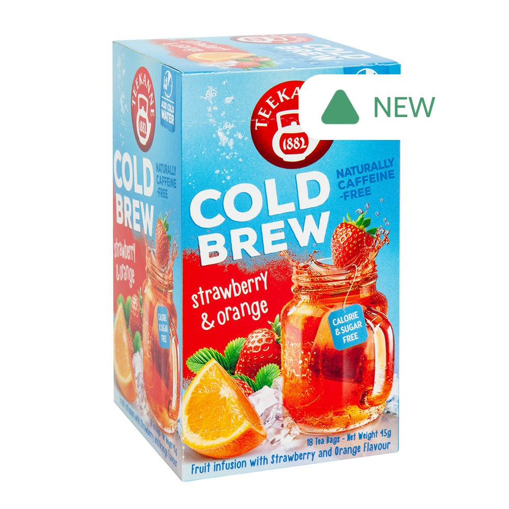 Wholesale Teekanne Strawberry Orange Coldbrew Teabags 18 Ct Box- Bulk