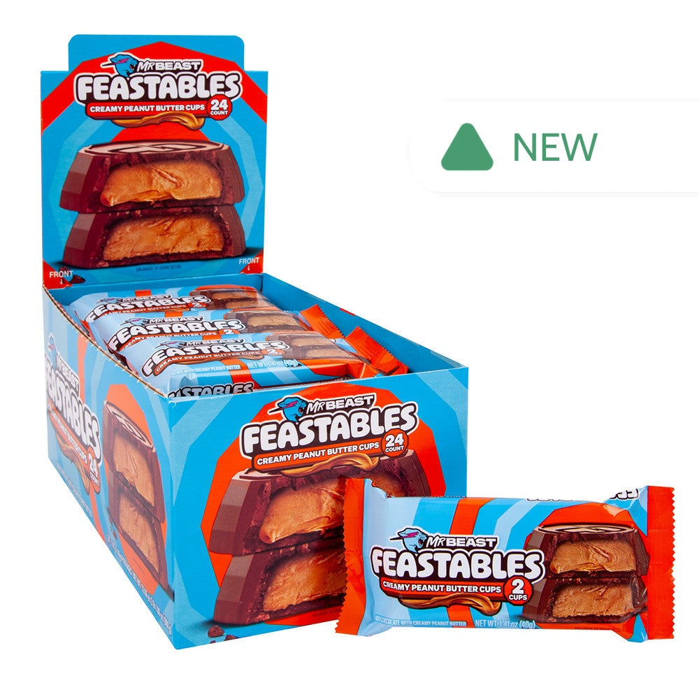 Wholesale Mrbeast Feastables Peanut Butter Cups 2 Piece 1.41 Oz- Bulk