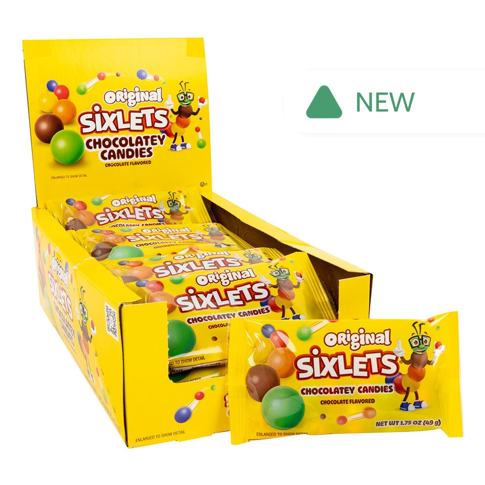 Wholesale Sixlets Original Chocolatey Candies 1.75 Oz Bag- Bulk