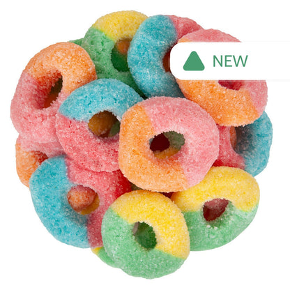 Wholesale Sour Gummy Rings Neon 5 Lb Bag- Bulk