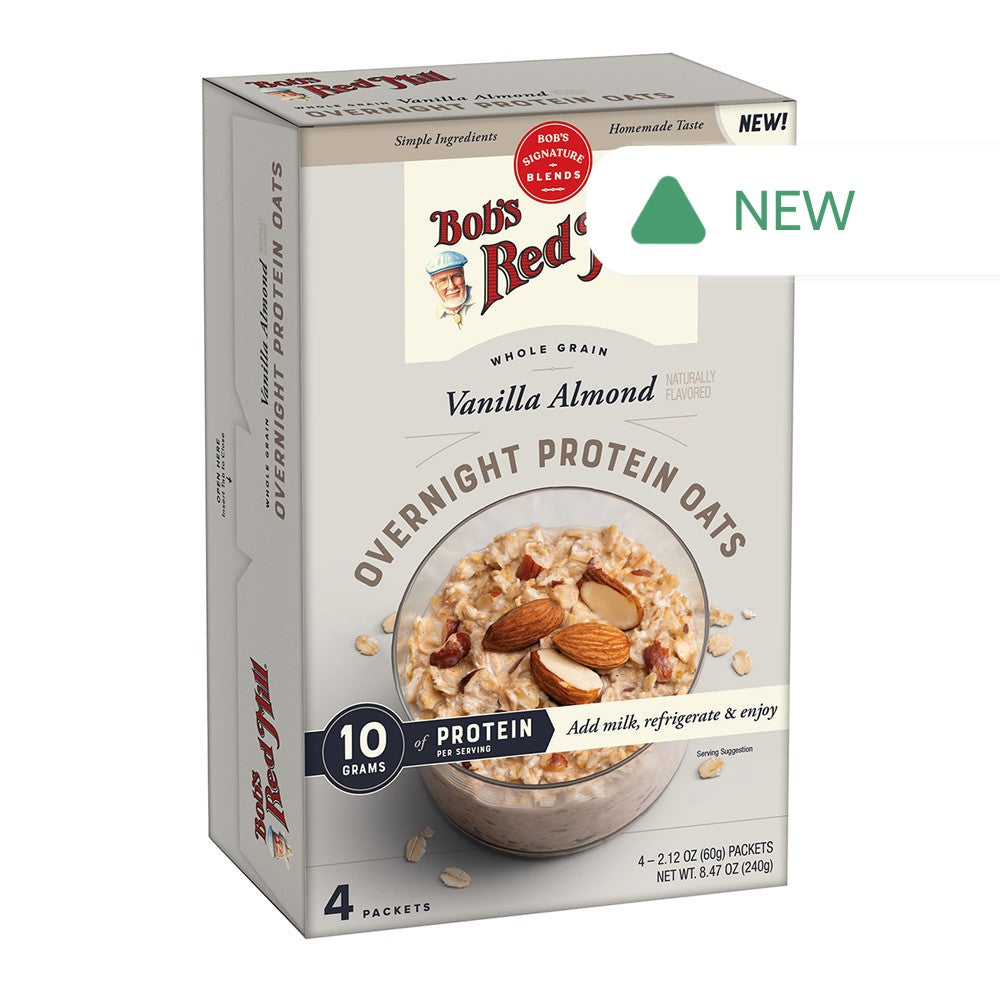 Wholesale Bob'S Red Mill Vanilla & Almond Overnight Protein Oats 8.47 Oz Box- Bulk