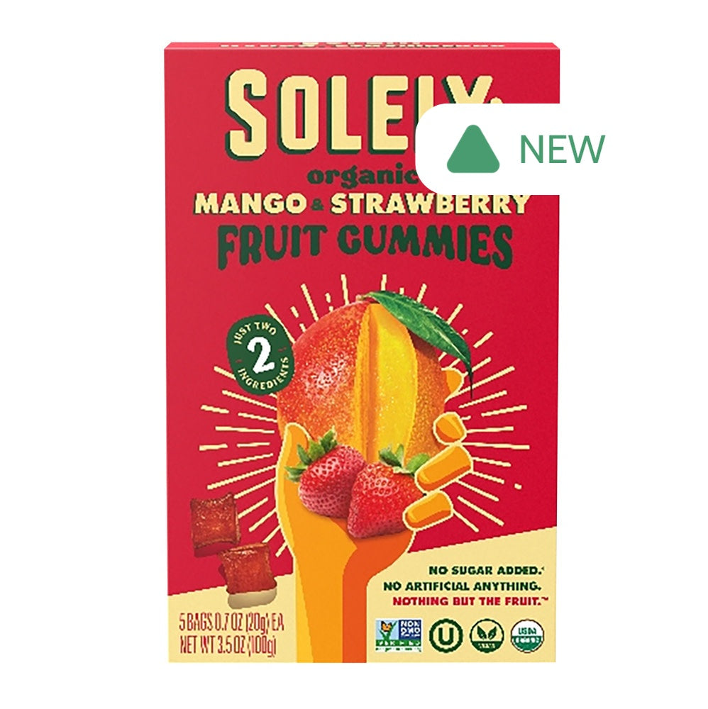 Wholesale Solely Fruit Gummies Mango & Strawberry 3.5 Oz Box- Bulk