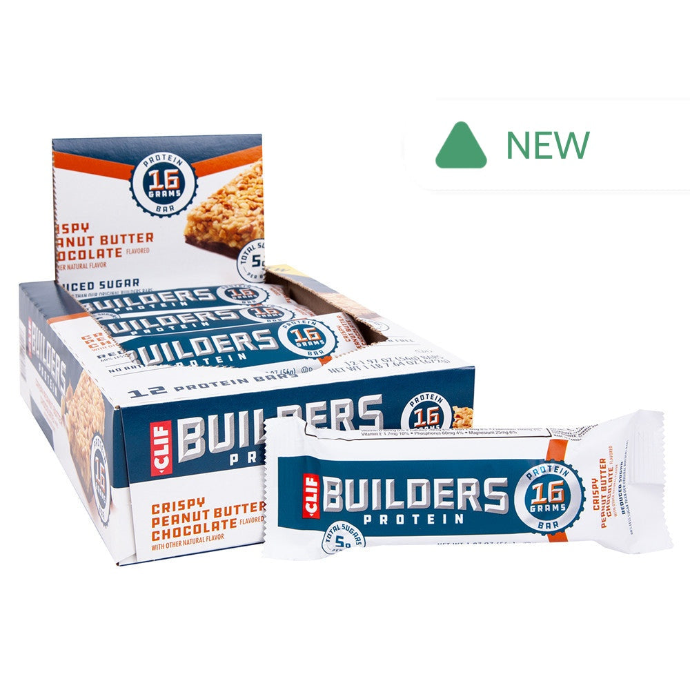 Wholesale Clif Bar Crispy Peanut Butter Chocolate Builders 1.27 Oz- Bulk