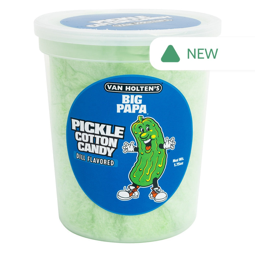 Wholesale Van Holten’S Big Papa Dill Pickle Cotton Candy 1.75 Oz Tub- Bulk