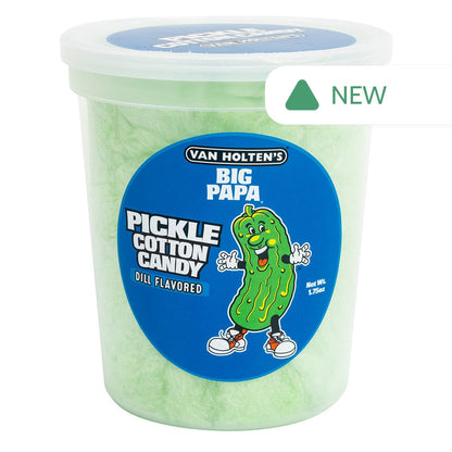 Wholesale Van Holten’S Big Papa Dill Pickle Cotton Candy 1.75 Oz Tub- Bulk
