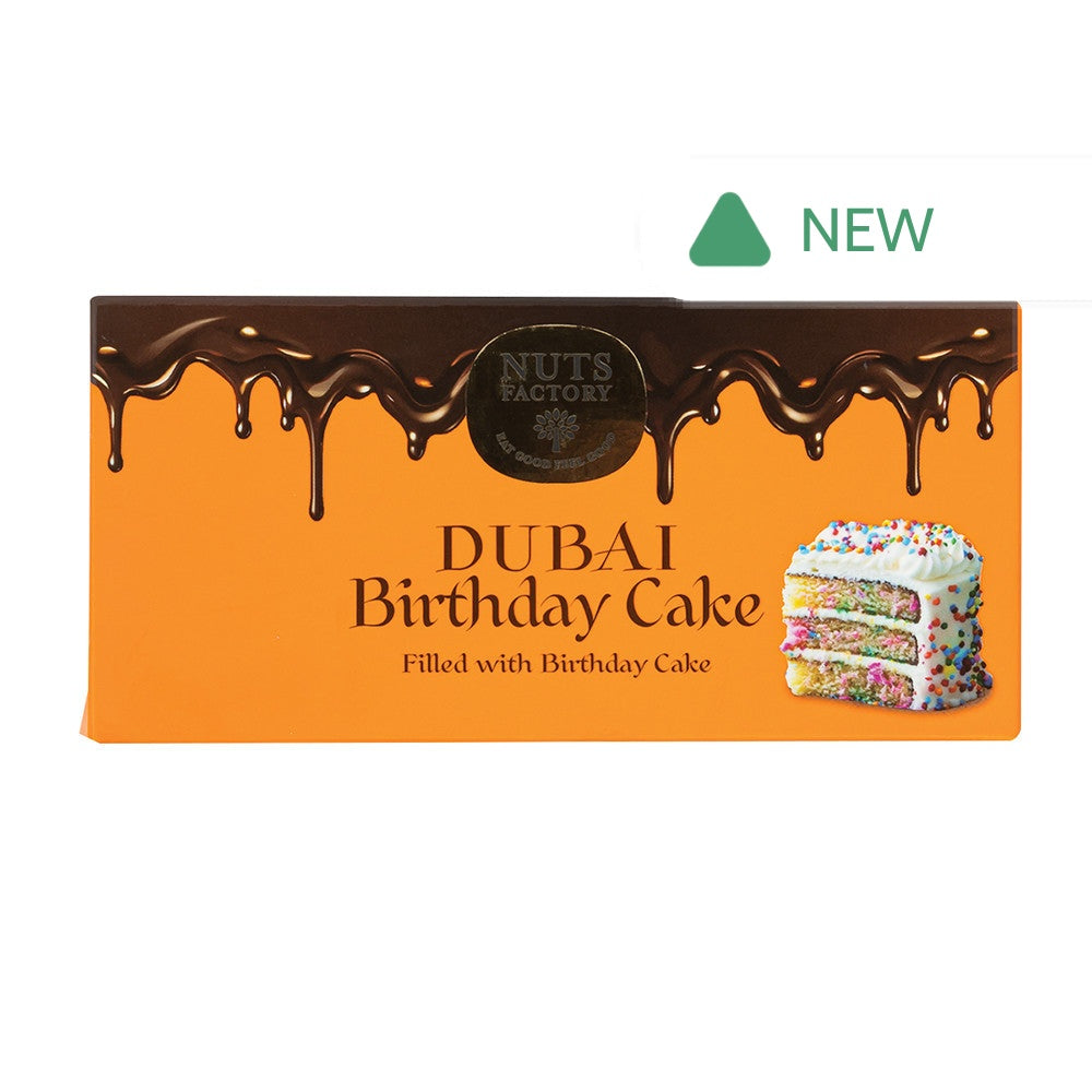 Wholesale Nuts Factory Dubai Chocolate Birthday Cake Bar 6.6 Oz- Bulk