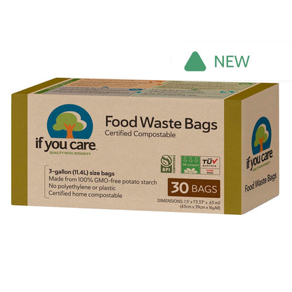 Wholesale If You Care 3 Gallon Compostable Food Waste Bag 30 Count Box- Bulk