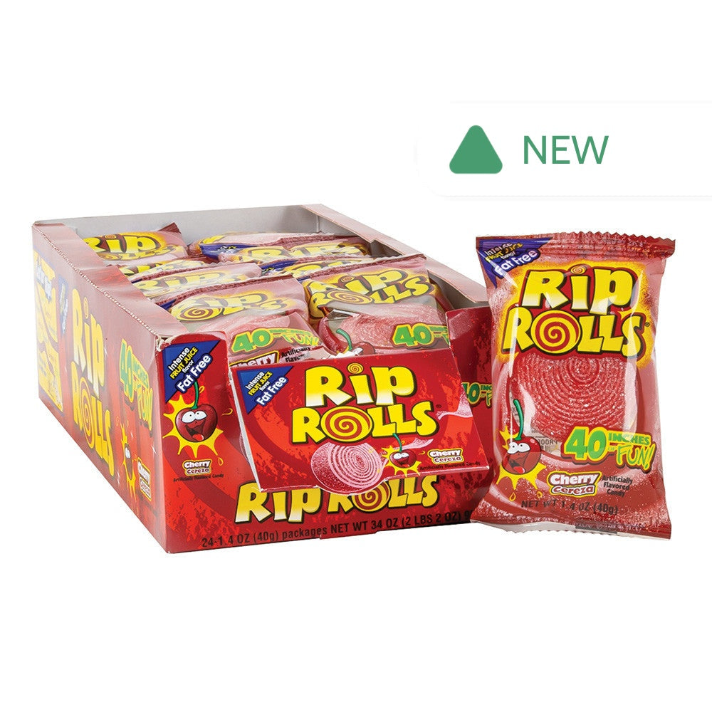 Wholesale Rip Rolls Cherry 1.4 Oz- Bulk