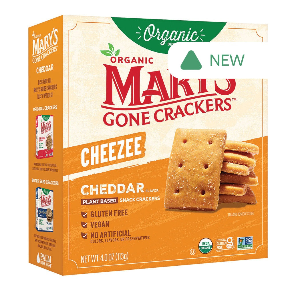 Wholesale Mary'S Gone Crackers Cheezee Cheddar Plant Based Crackers 4 Oz Box- Bulk