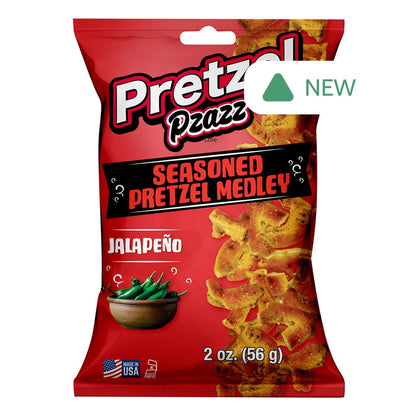 Wholesale Pretzel Pzazz Jalapeno Seasoned Pretzel Medley 2 Oz Bag- Bulk