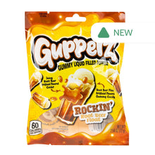 Wholesale Gupperz Rockin' Root Beer Float Gummy Liquid Filled Popperz 2.54 Oz Peg Bag- Bulk
