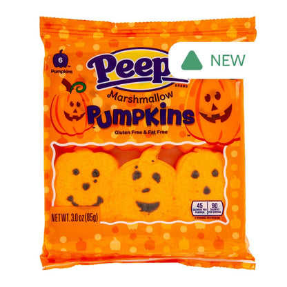 Wholesale Peeps Marshmallow Pumpkins 6 Piece 3 Oz Tray- Bulk