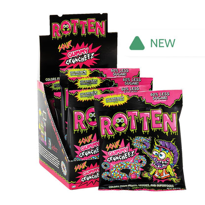 Wholesale Rotten Sour Gummy Cruncheez 1.8 Oz Peg Bag- Bulk