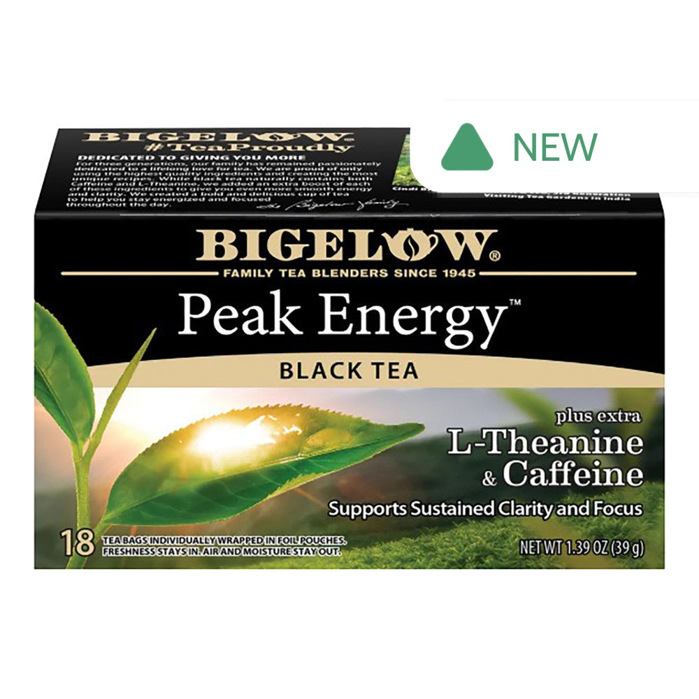 Wholesale Bigelow - Peak Energy&Caffe Black Tea - 18Ct - Pk6- Bulk
