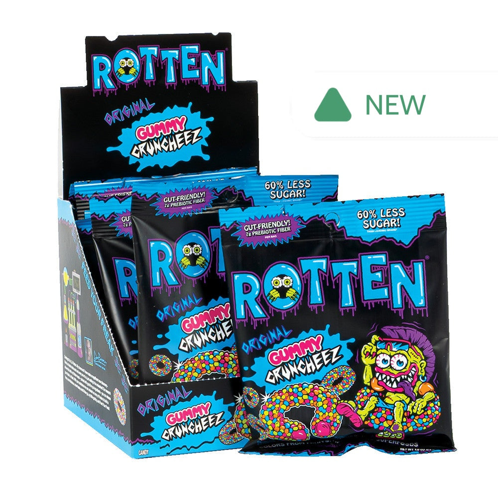 Wholesale Rotten Original Gummy Cruncheez 1.8 Oz Peg Bag- Bulk
