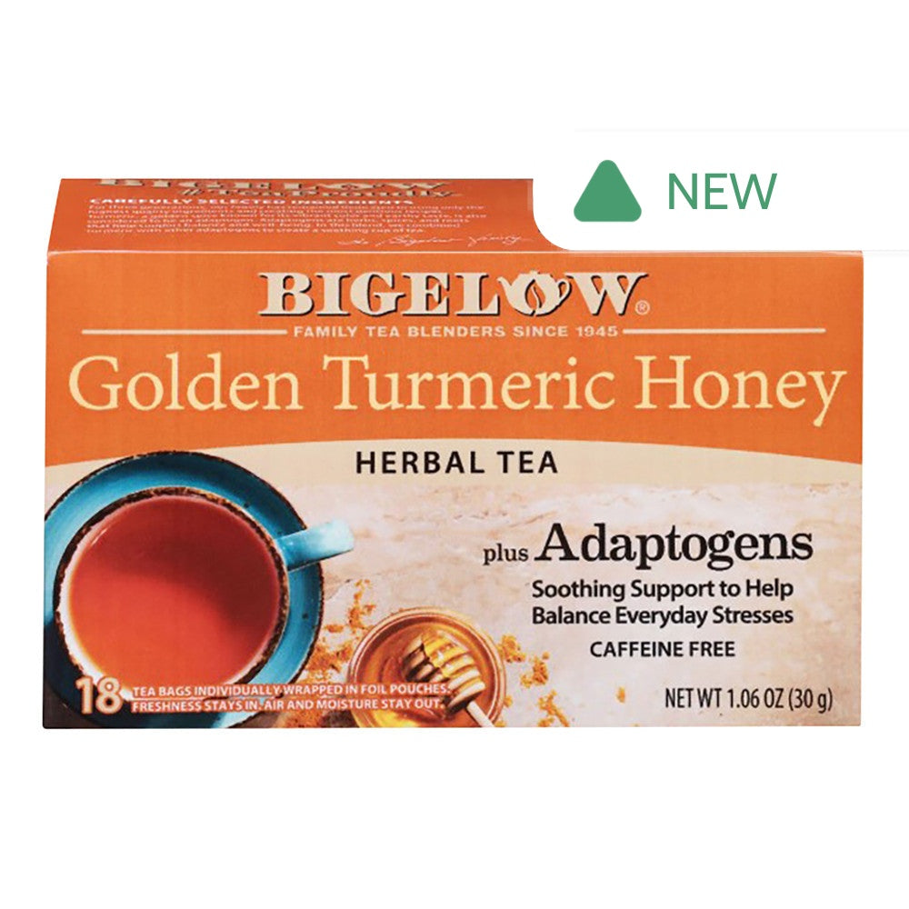 Wholesale Bigelow - Golden Turmeric Honey + Adapto - 18Ct - Pk6- Bulk