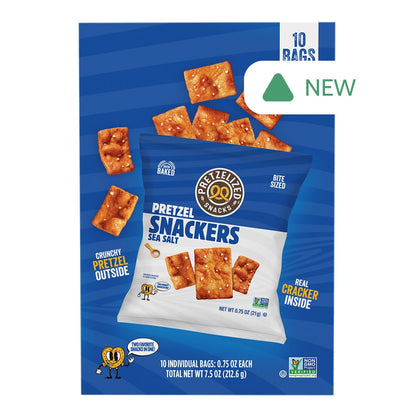 Wholesale Pretzelized - Sea Salt Snackers(10Ct) - 0.75Oz- Bulk