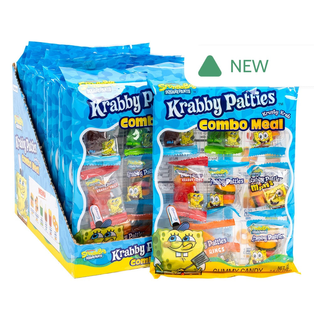 Wholesale Spongebob Krabby Patties Combo Meal 2.6 Oz Peg Bag- Bulk