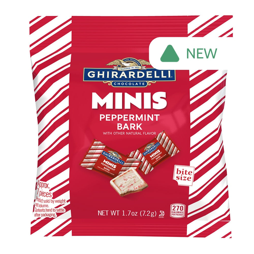 Wholesale Ghirardelli Peppermint Bark Minis 1.7 Oz Bag- Bulk