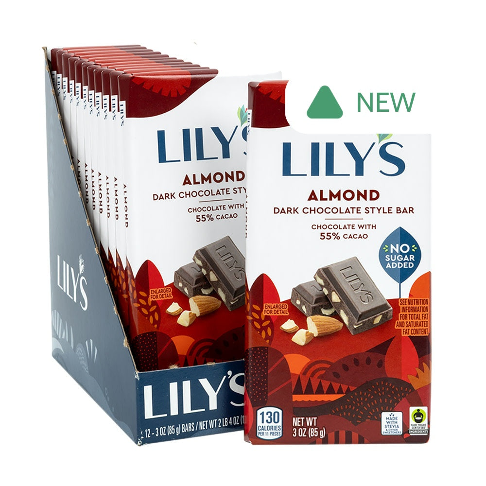 Wholesale Lily'S Almond Dark Chocolate 55% Bar 3 Oz- Bulk