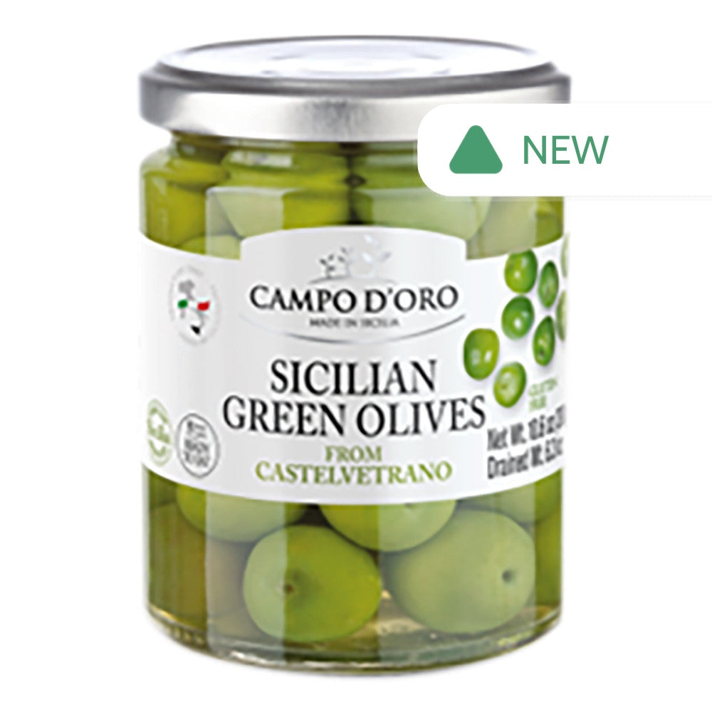 Wholesale Campo D'Oro - Sicilian Green Olives - 10.6Oz- Bulk