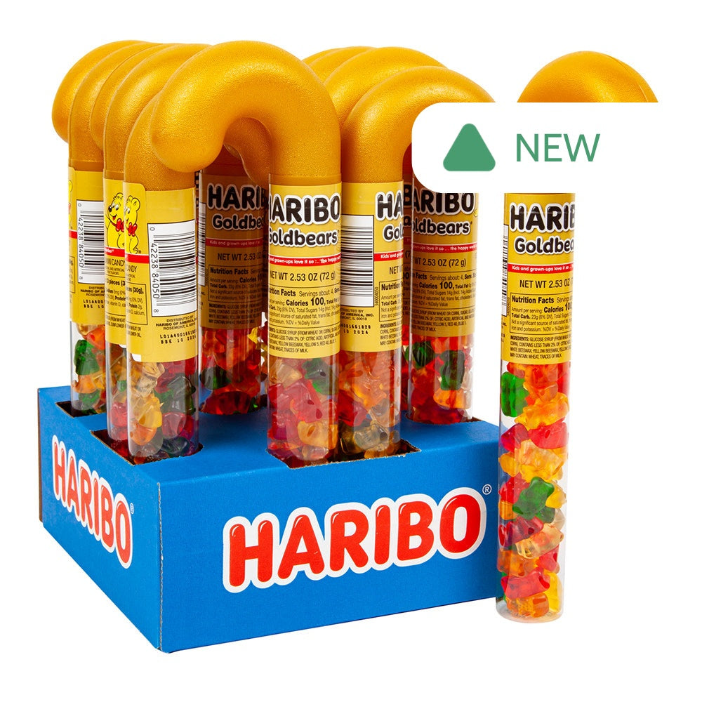 Wholesale Haribo Goldbear Filled Cane 2.53 Oz- Bulk