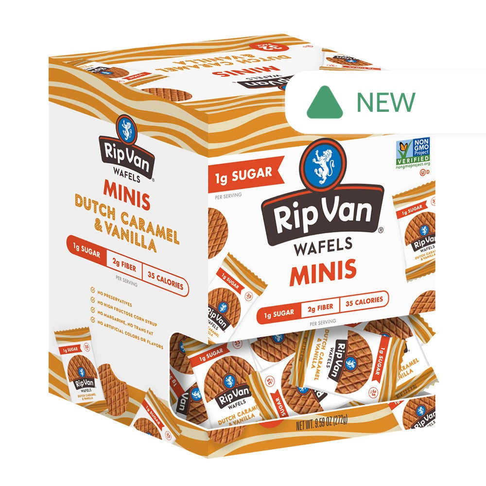 Wholesale Rip Vanilla - Mini Waffles - Vanilla Caramel - .30Oz- Bulk