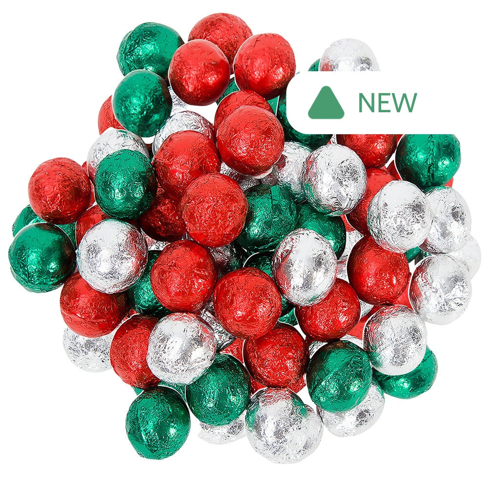 Wholesale Chocolatey Holiday Foiled Balls- Bulk