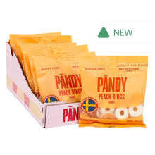 Wholesale Pandy Peach Rings Sugar Free Swedish Candy 1.8 Oz Peg Bag- Bulk