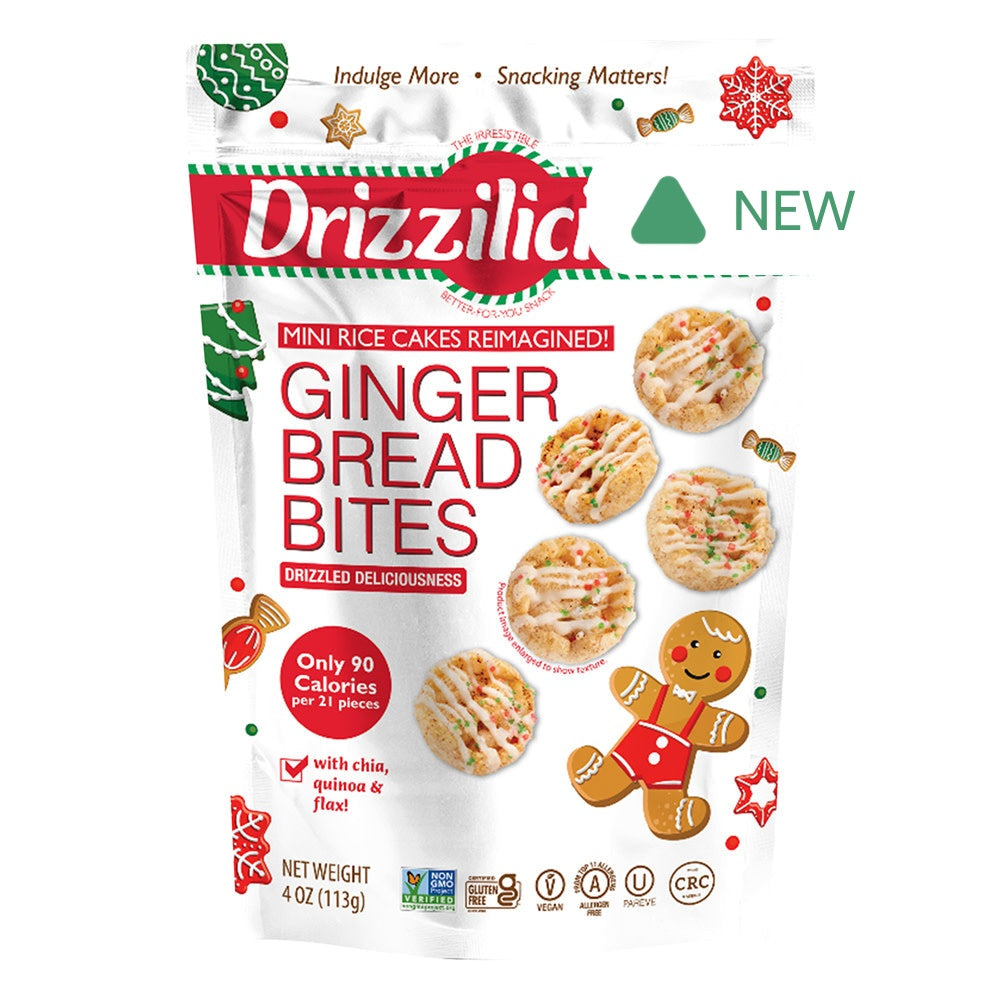 Wholesale Drizzilicious Gingerbread Bites 4 Oz Pouch- Bulk