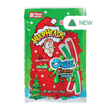 Wholesale Warheads Merry Cherry Jelly Apple Ooze Chewz Ropes 3 Oz- Bulk