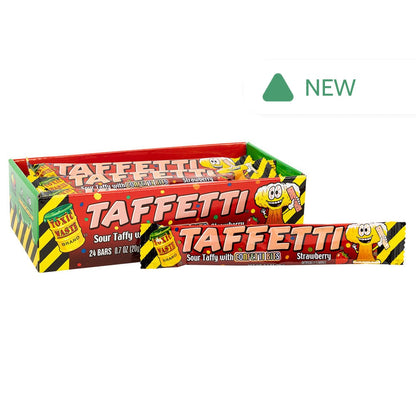 Wholesale Toxic Waste Taffetti Strawberry Sour Taffy 0.7 Oz- Bulk