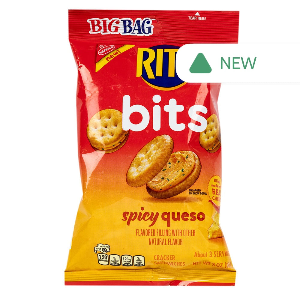 Wholesale Ritz Bits Spicy Queso Cracker Sandwiches 3 Oz Big Bag- Bulk