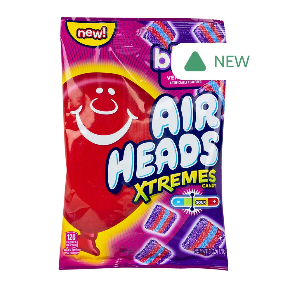 Wholesale Airheads Xtremes Verry Berry Bites 6 Oz Peg Bag- Bulk