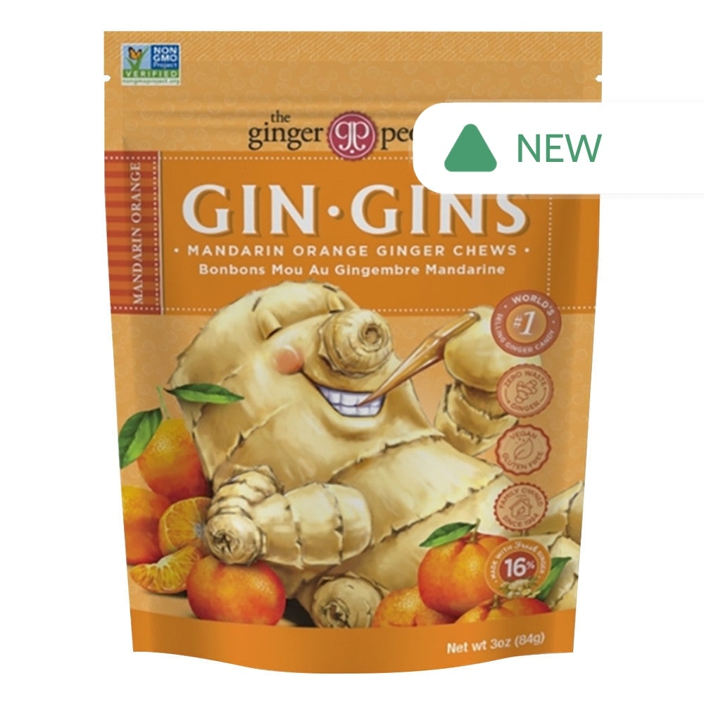 Wholesale Ginger People - Ginger Gins - Mandarin Chews - 3Oz- Bulk