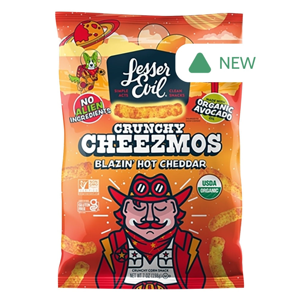 Wholesale Lesser Evil - Cheezmos - Blazin Hotcheddar - 7Oz- Bulk