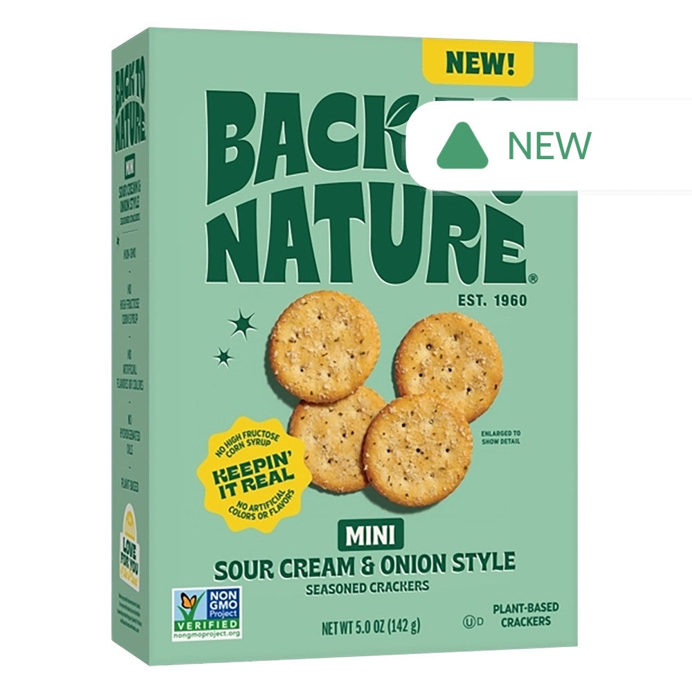 Wholesale Back To Nature - Sour Cream &Onion Mini Crack - 5Oz- Bulk