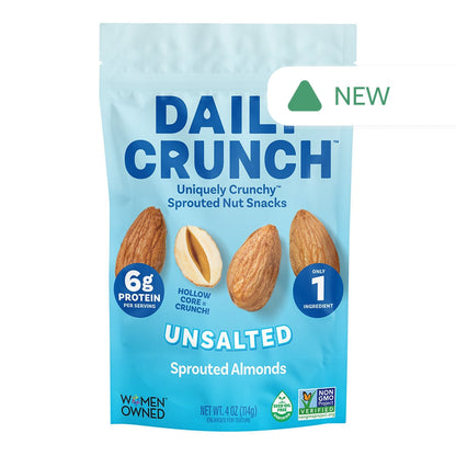 Wholesale Daily Crunch - Unsalted Og Sprouted Almonds - 4Oz- Bulk