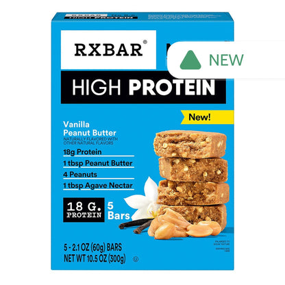 Wholesale Rx Bar - High Protein Peanut Butter Vanilla Bar(5Ct) - 10.5Oz- Bulk