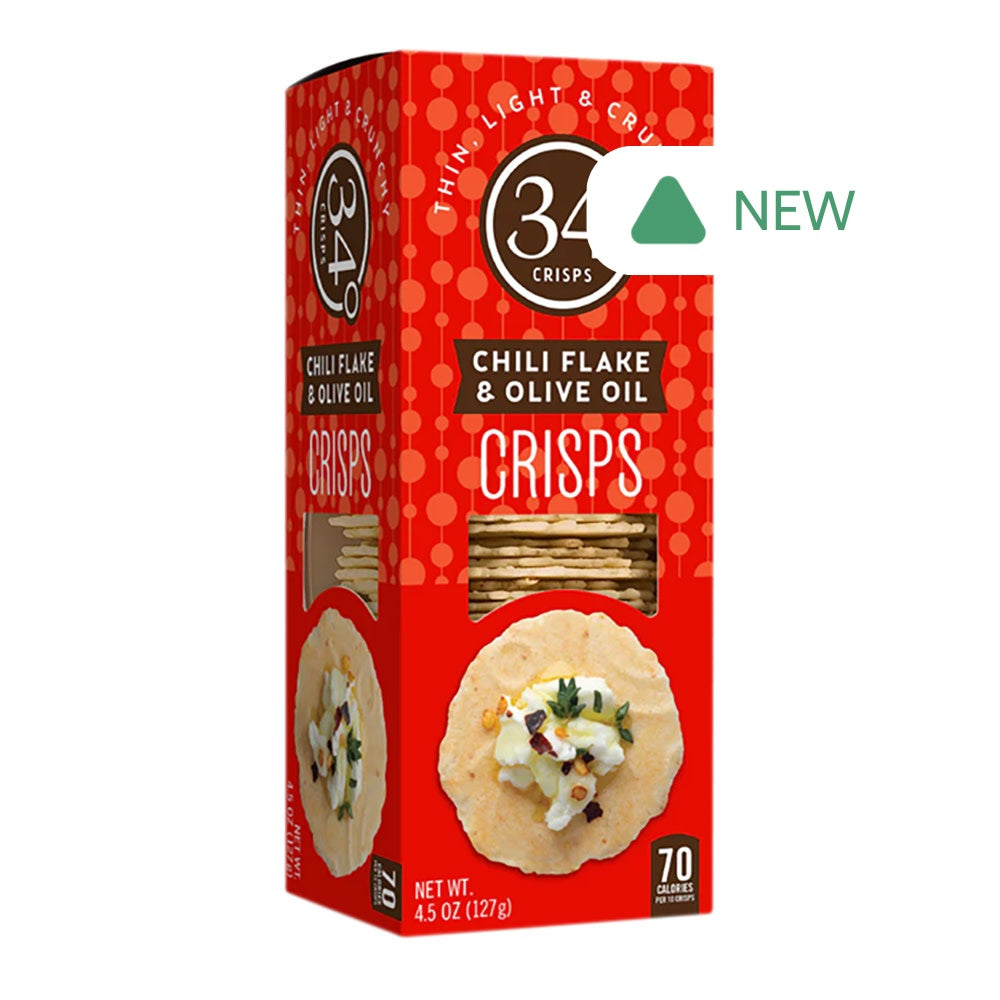 Wholesale 34 Degrees - Chili Flake Olive Oil Crisp - 4.5Oz- Bulk