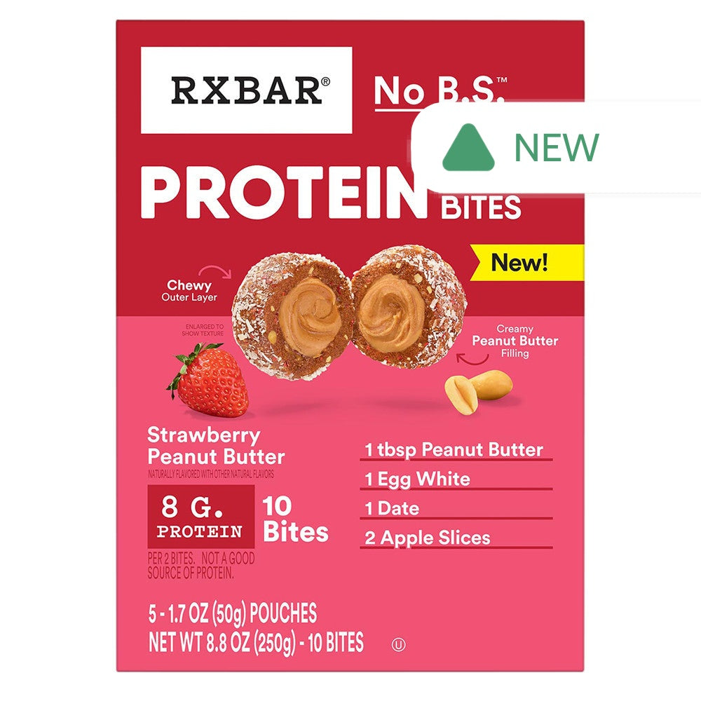 Wholesale Rx Bar - Protein Bites Peanut Butter Strawberry(5Ct) - 8.8Oz- Bulk