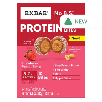 Wholesale Rx Bar - Protein Bites Peanut Butter Strawberry(5Ct) - 8.8Oz- Bulk